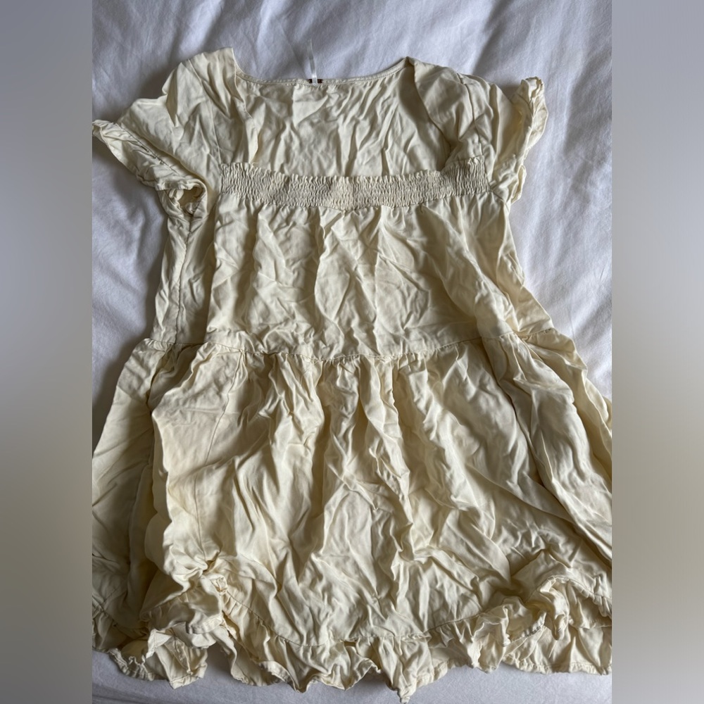 Free people, baby doll, tiered shift dress cream